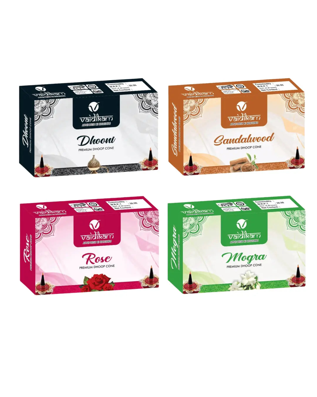 Vaidikam Dhoop Cone box ( 12 pkt) Vaidikam Products Pvt Ltd