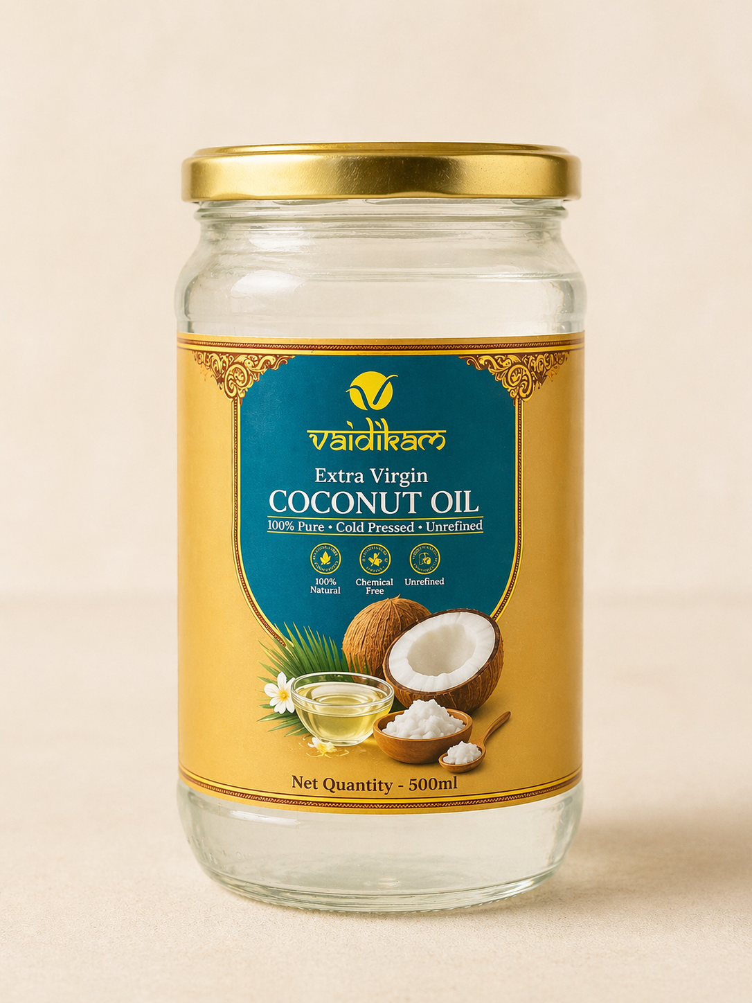 Vaidikam Extra Virgin Coconut Oil (500 ml) Vaidikam Products Pvt Ltd