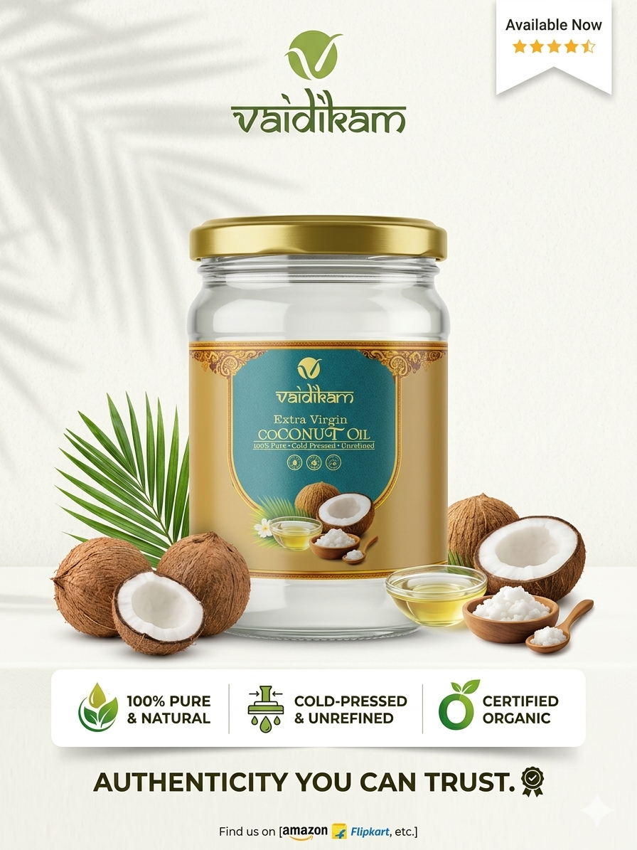 Vaidikam Extra Virgin Coconut Oil (500 ml) Vaidikam Products Pvt Ltd