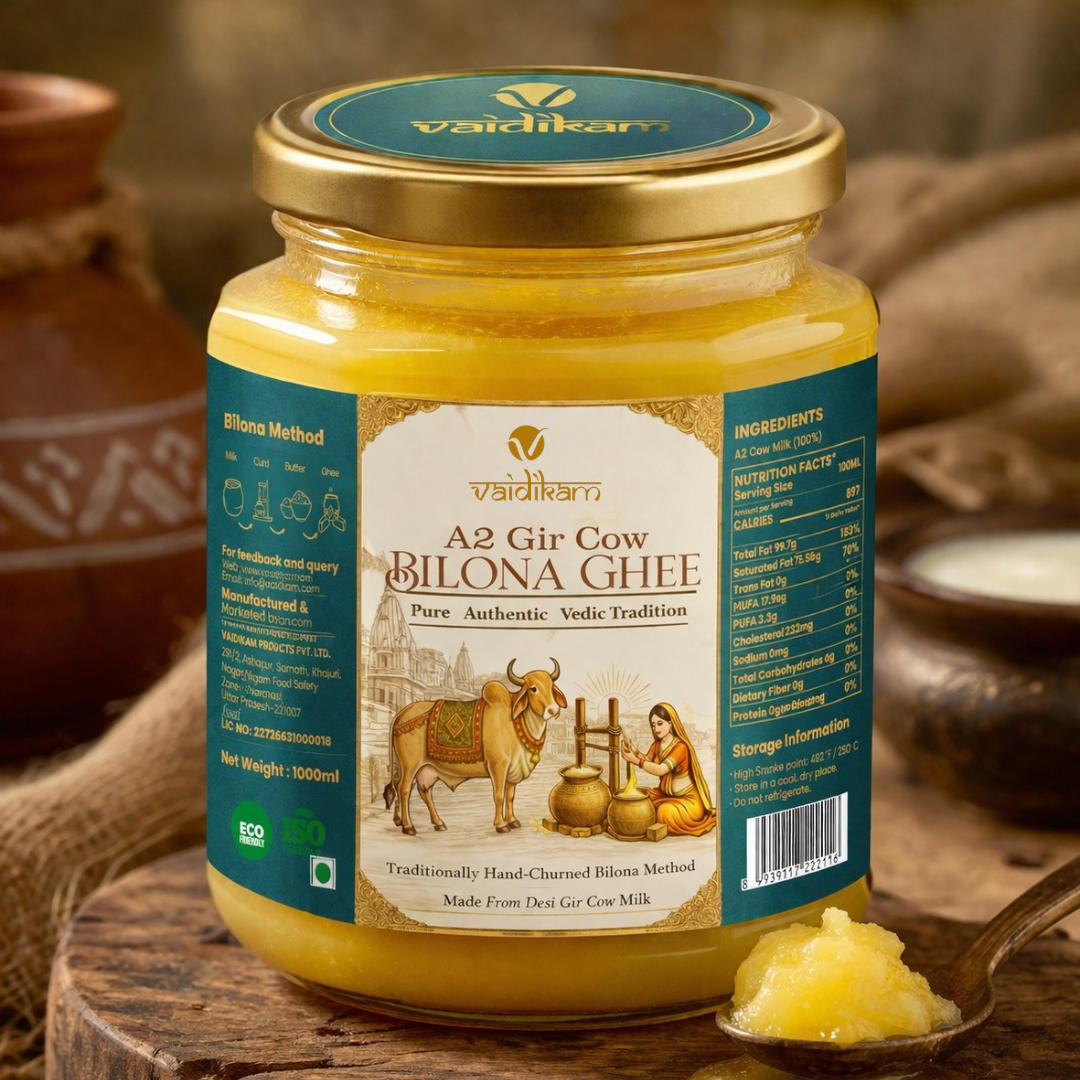 Vaidikam A2 Gir Cow Bilona Ghee – Shuddh Parampara ka Asli Swad ( 1000 ml) Vaidikam Products Pvt Ltd